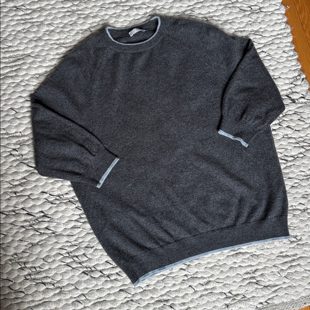 Brunello Cucinelli Charcoal Crewneck Sweater